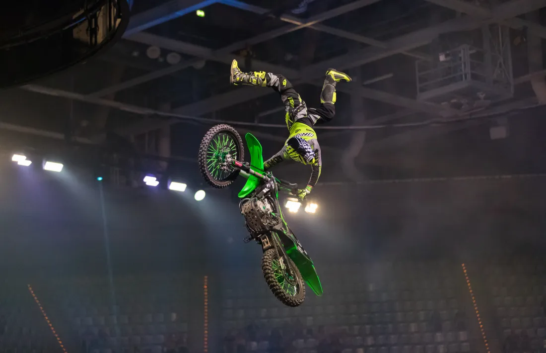 Rémi Bizouard, tres vegades campió del món, una de les estrelles del Freestyle World Tour.