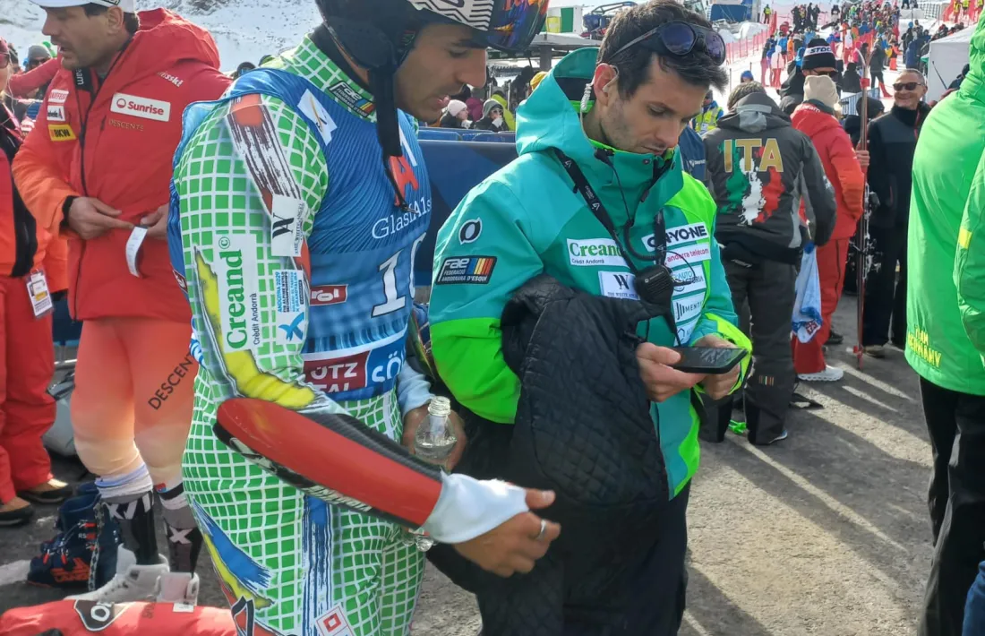 Verdú, en una imatge a la Copa del Món de Solden, treballa per recuperar-se de la lesió.