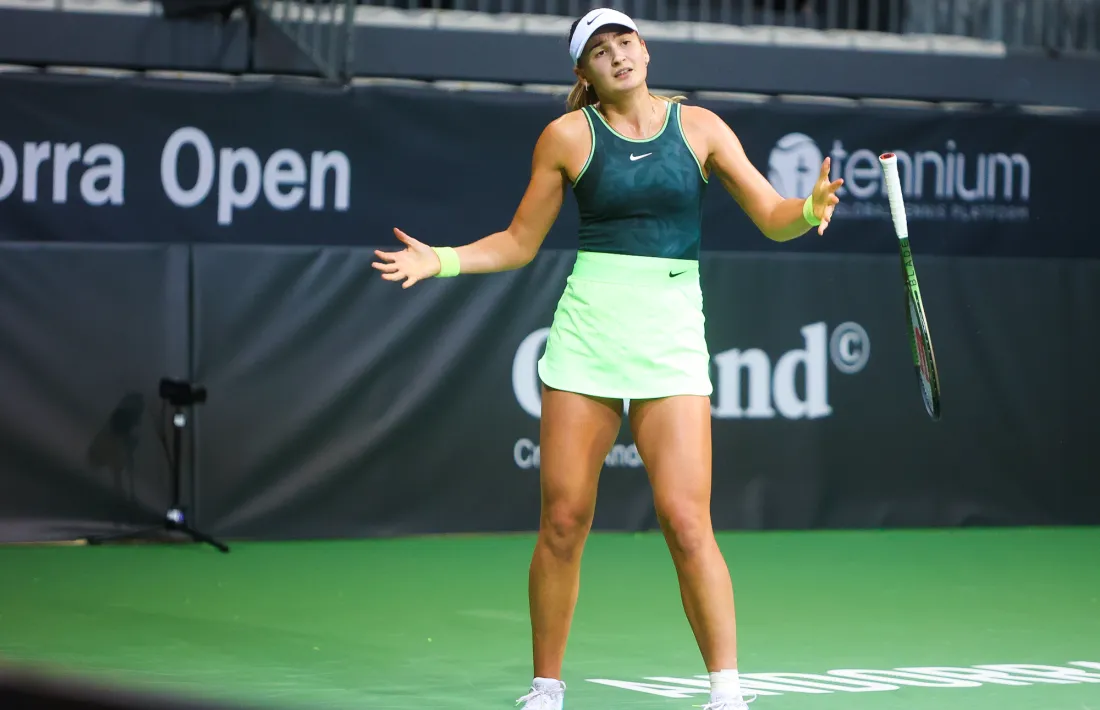 Vicky, tot i la decepció per l’eliminació en primera ronda del Creand Andorra Open, va mostrar una evolució respecte del curs passat.