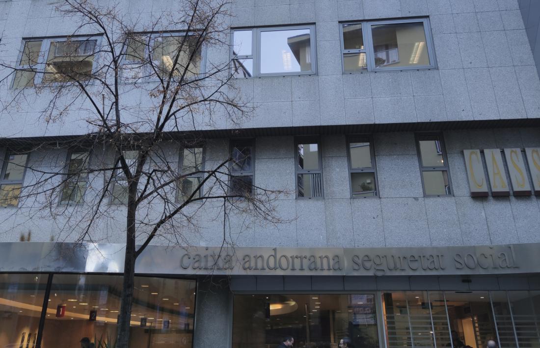 La façana de la Caixa Andorrana de Seguretat Social.