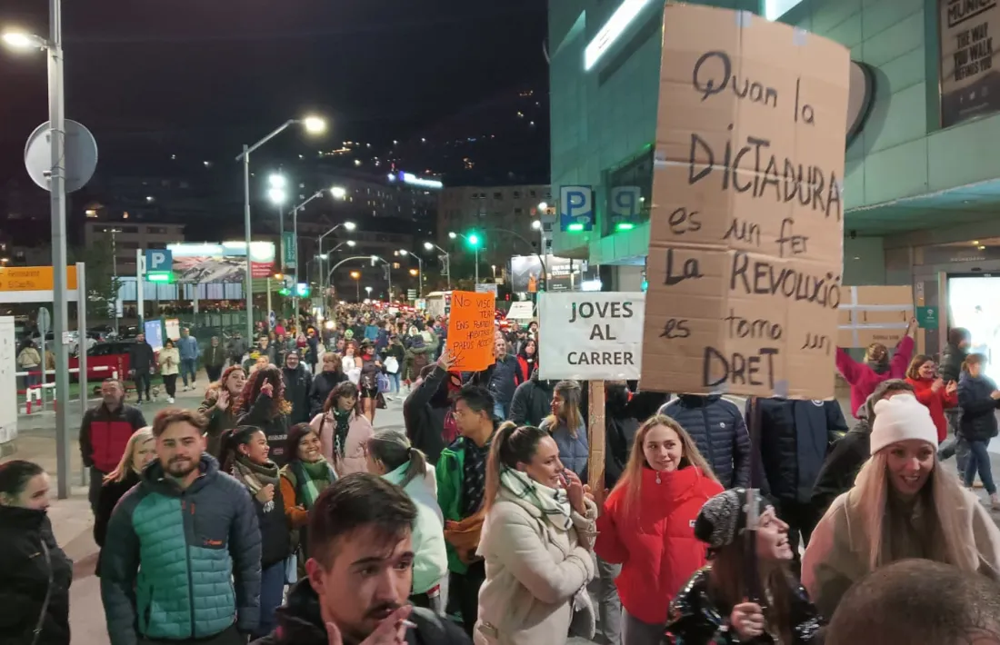 La manifestació del 31 d’octubre al vial de la Unió.