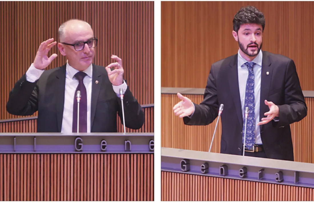 Ramon Lladós i Cerni Escalé, a la sessió d'avui del Consell General.