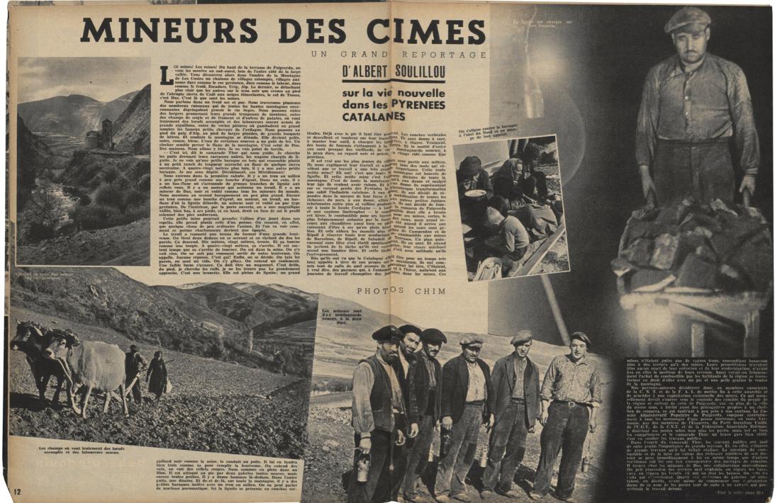 El número del 14 de gener de la revista francesa ‘Regards’ incloïa el reportatge ‘Mineurs des cimes’.