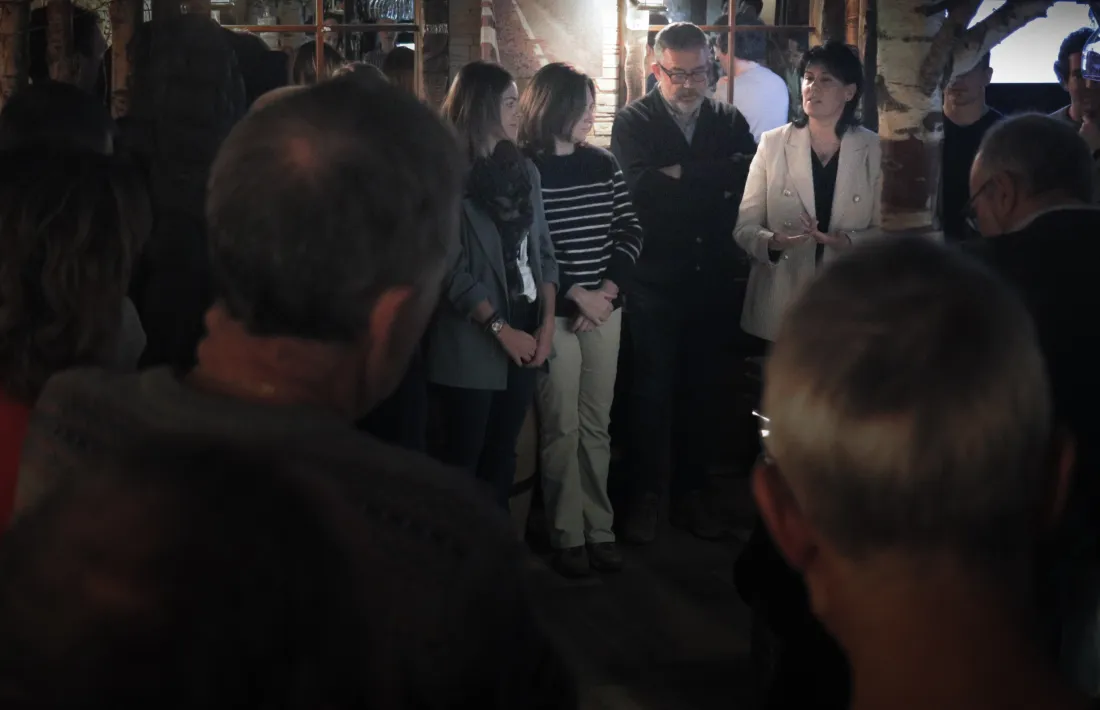 Els membres de la llista de CC, aquest vespre a la reunió de poble d’Arinsal.