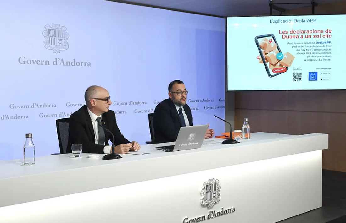 Lladós i Ferreira en la presentació de l'aplicació DeclarApp.