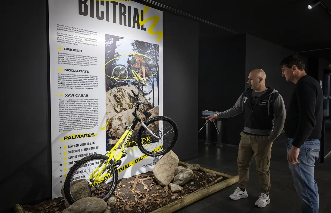 La mostra dedicada al bicitrial al Bici Lab Andorra.