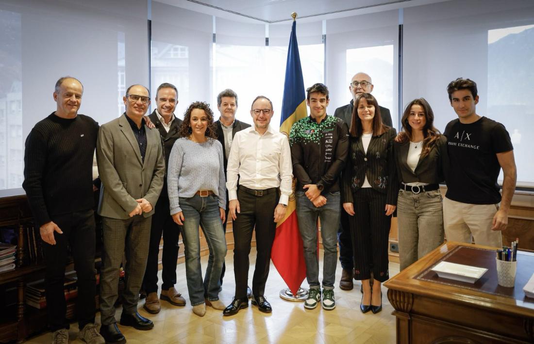 Joan Verdú va rebre la felicitació del Cap de Govern, Xavier Espot.