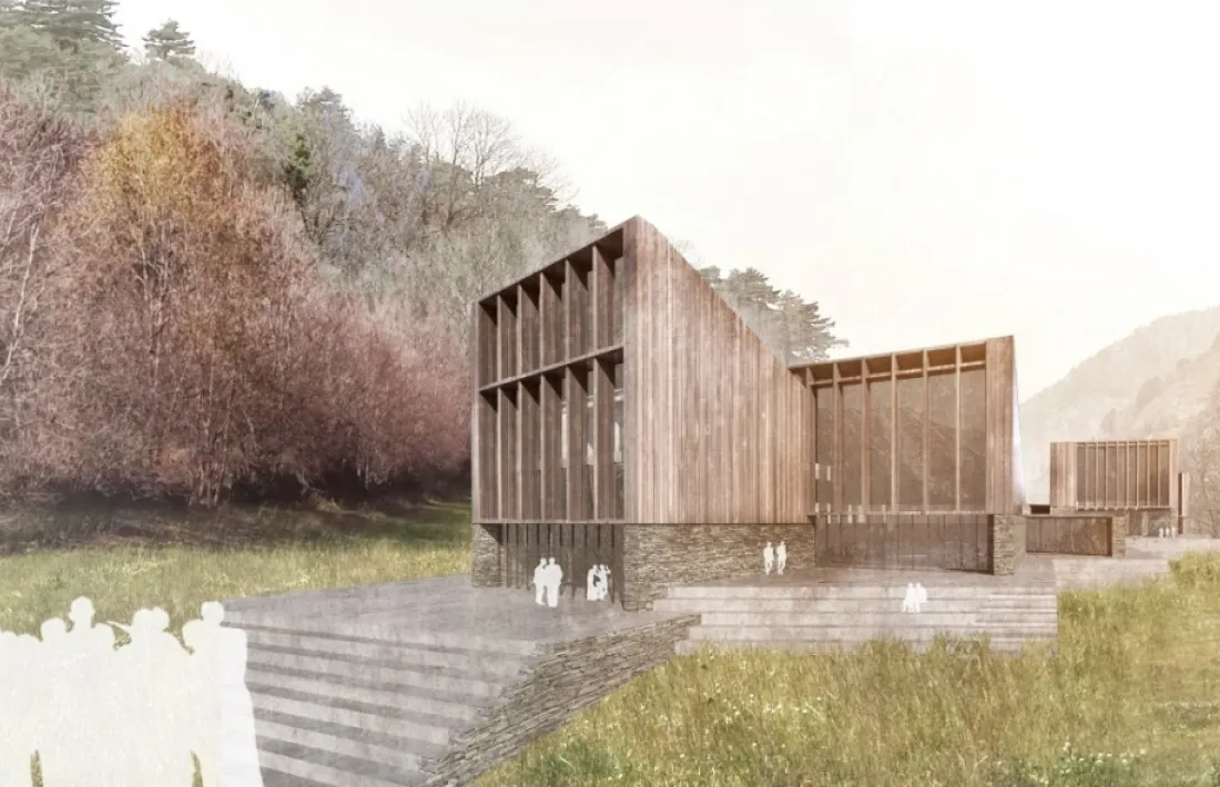 Recreació de l’exterior del futur laboratori de Grifols a Ordino.