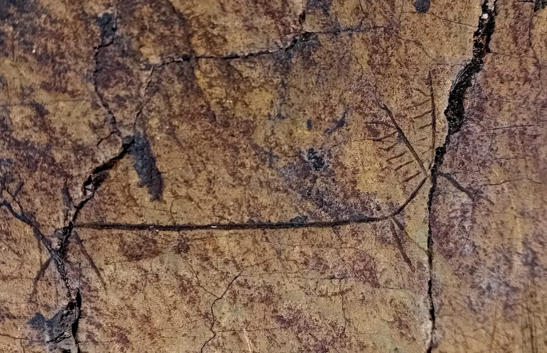 El cérvol, molt esquemàtic, és una divinitat habitual als pobles indoeuropeus.