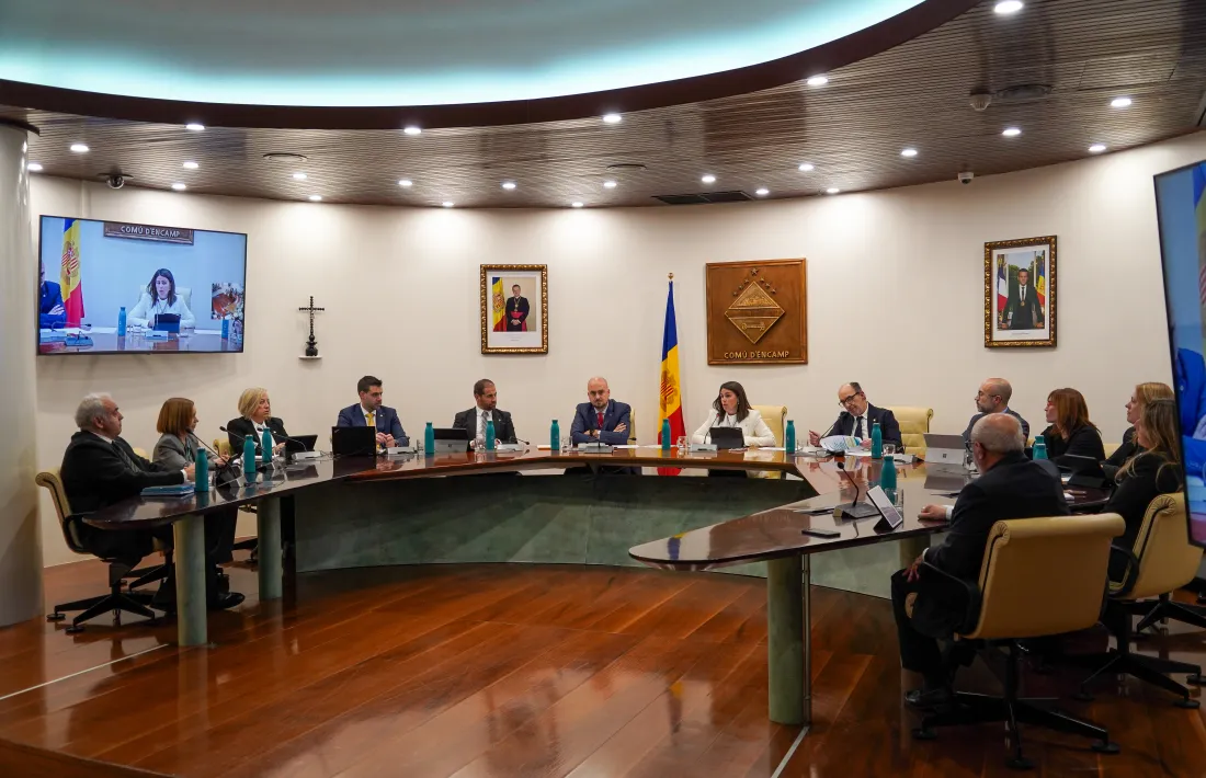 Un moment de la sessió de consell del Comú encampadà celebrada aquesta tarda.