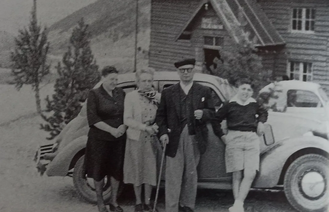 Estadella i la seva dona, Júlia Larrosa, al refugi d’Envalira.