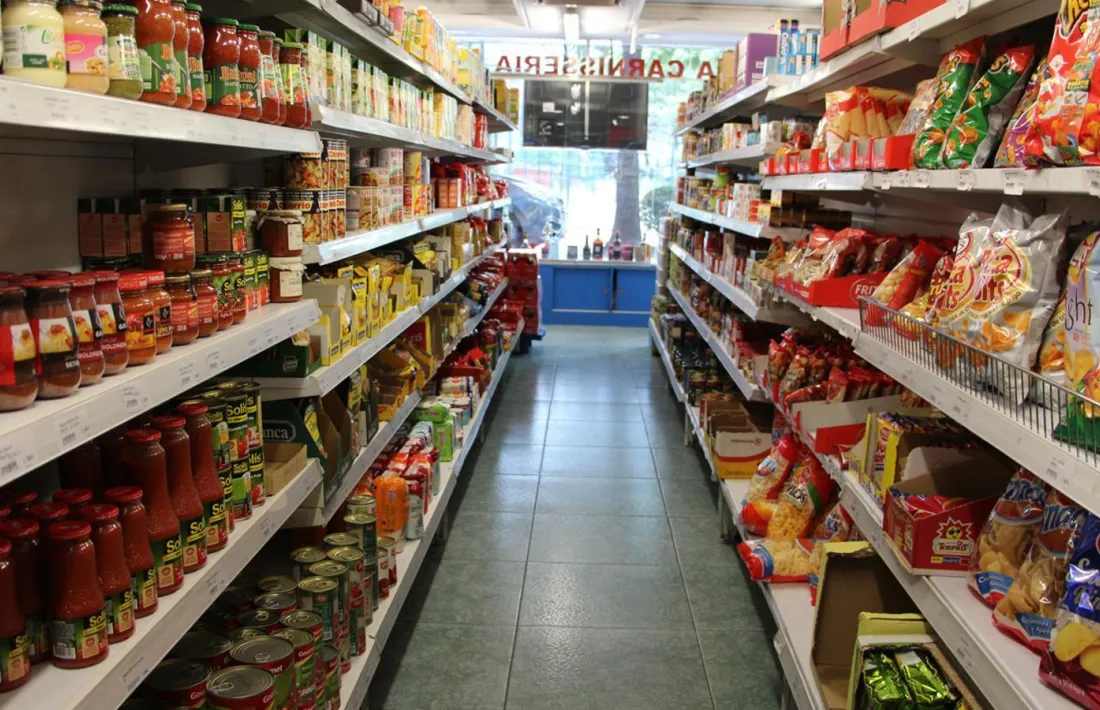 El passadís d'un supermercat.