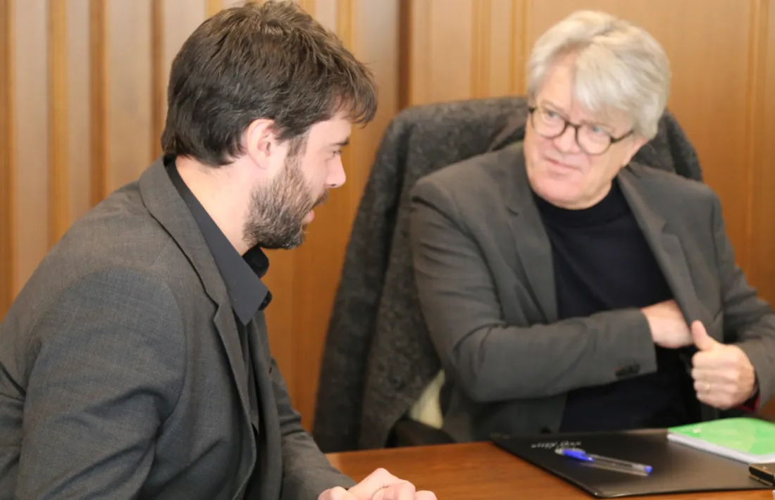 Cerni Cairat i Jean Claude-Tribolet, durant la reunió que han mantingut avui.