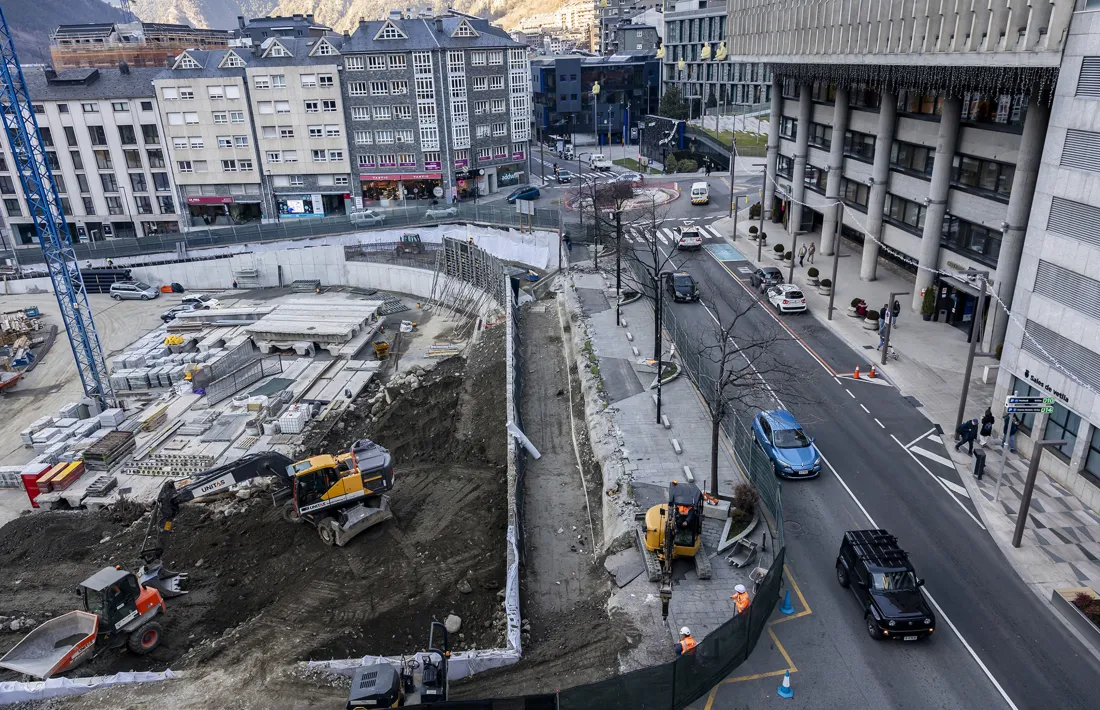 L'estat actual de les obres a la zona afectada.