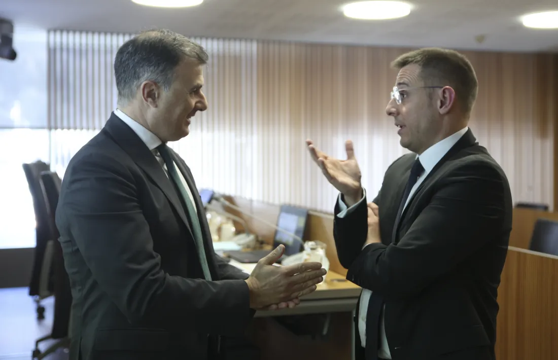Marc Rossell i Joan Antoni León, avui al Consell General.