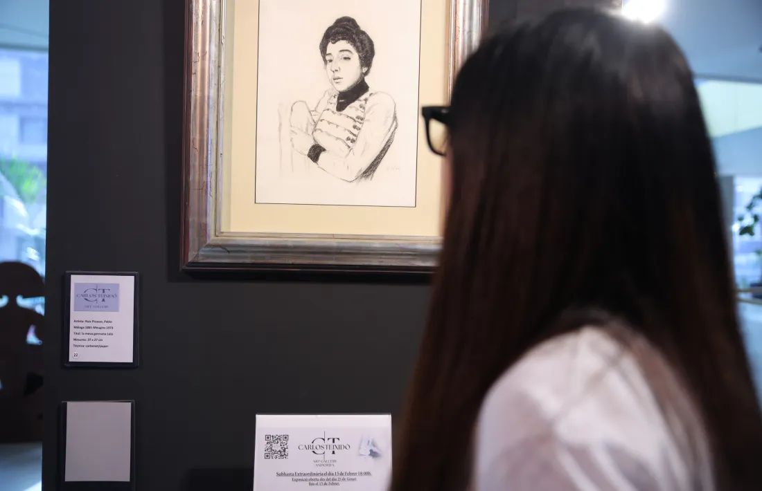 ‘Retrat de la meva germana Lola’, carbó sobre paper d’un joveníssim Picasso (1902).