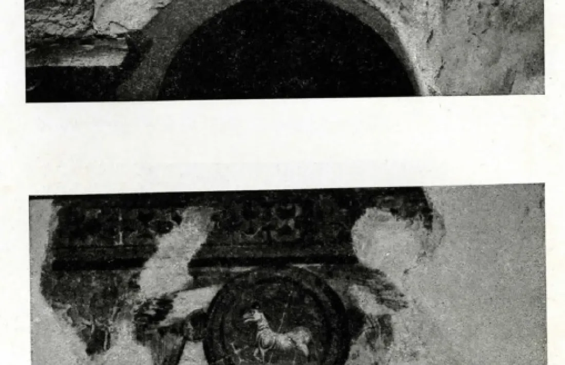 L’Agnus Dei de l’arc triomfal de Santa Coloma, tal com va aparèixer a les campanyes del 1932-1935.