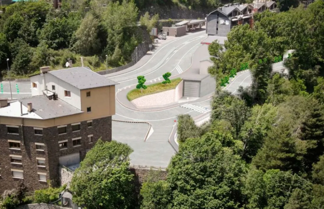 Recreació de la zona de la Serra de l’Honor, on s’inicia la nova infraestructura.