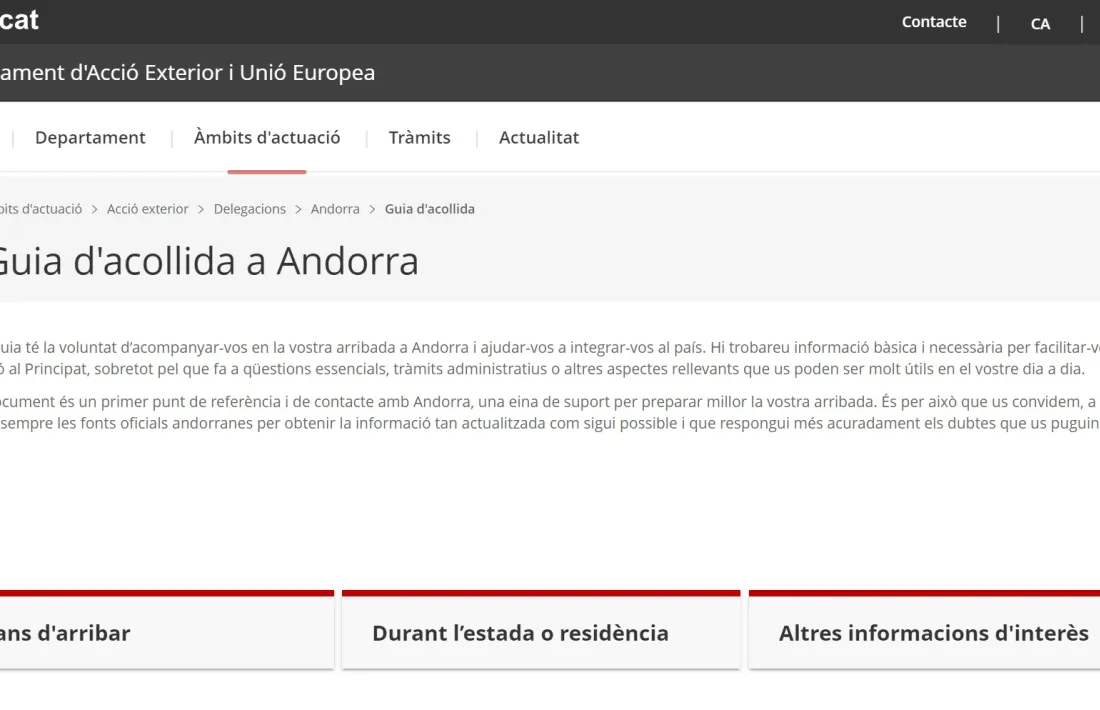 Captura de la pantalla on es pot consultar la guia.