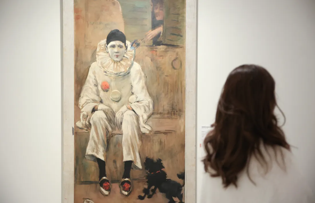 ‘Arlequí’, de Casas, una de les 30 teles (i una escultura) de ‘Sons’, fins al 5 de gener al Valira.