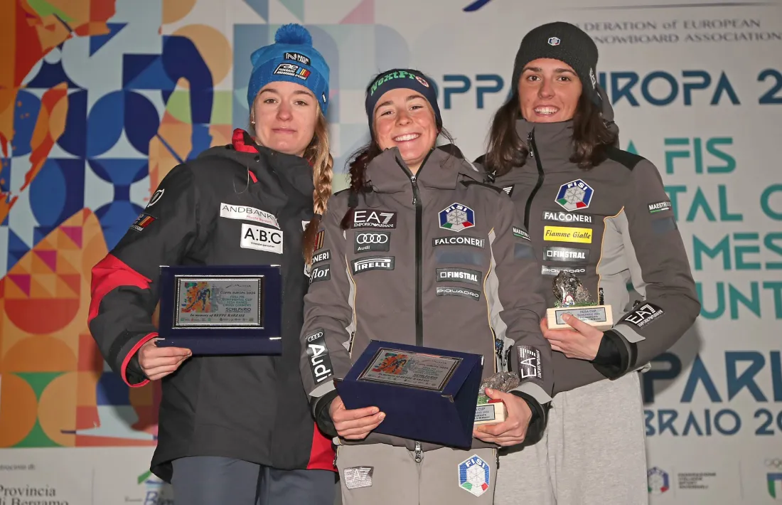 Gina del Rio, al podi de la prova de Copa d'Europa disputada a Itàlia.