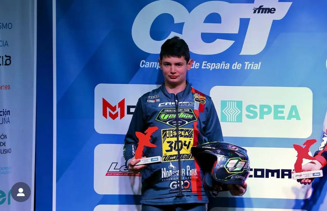 Edgar García, al podi d’Arteixo.