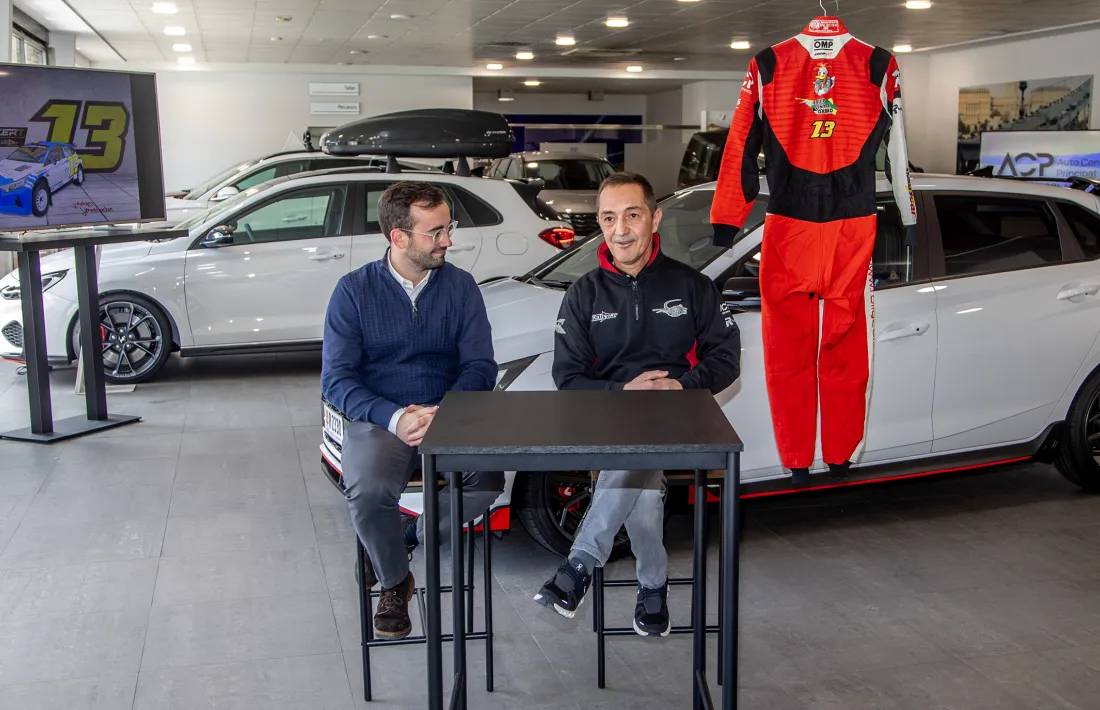 Joan Vinyes, a la presentació realitzada ahir a Auto Centre Principat.