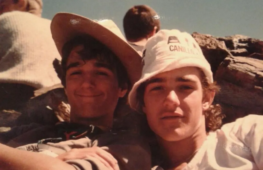 Vilella, a l’esquerra, i Cartes, a l’època que feien de Tamarros a AINA, cap al 1990.