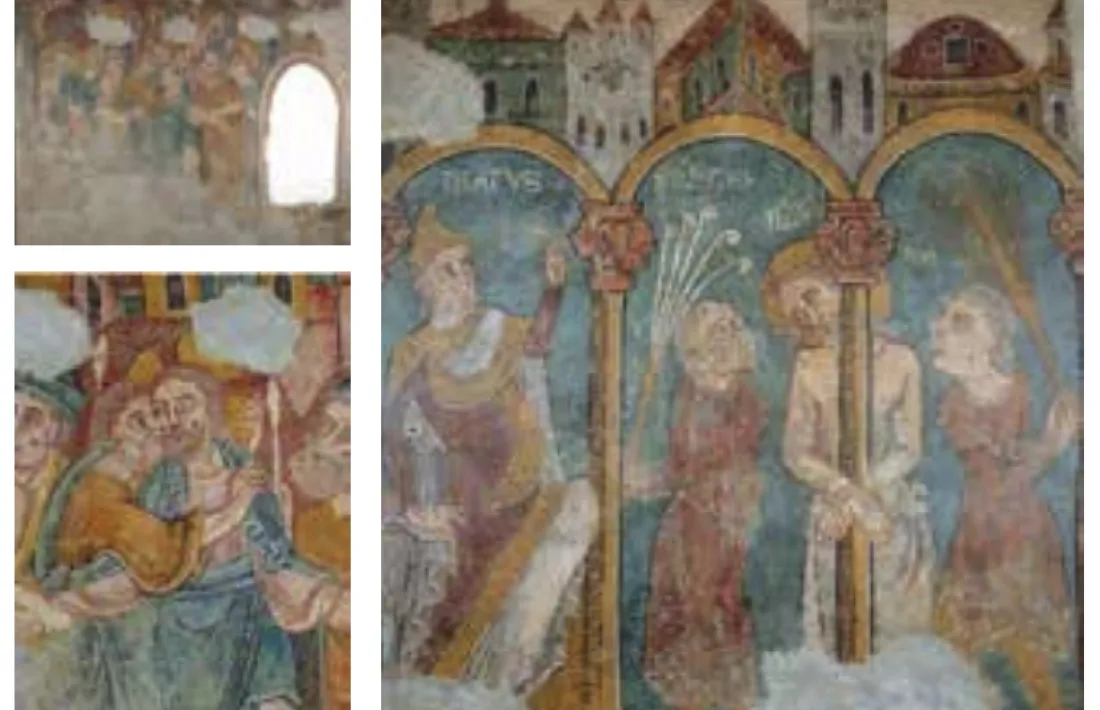 Fragment de 'El petó de Judes', a l'esquerra, i 'La flagel·lació de Crist', les dues peces propietat de la família Bosch que el Govern ha adquirit.