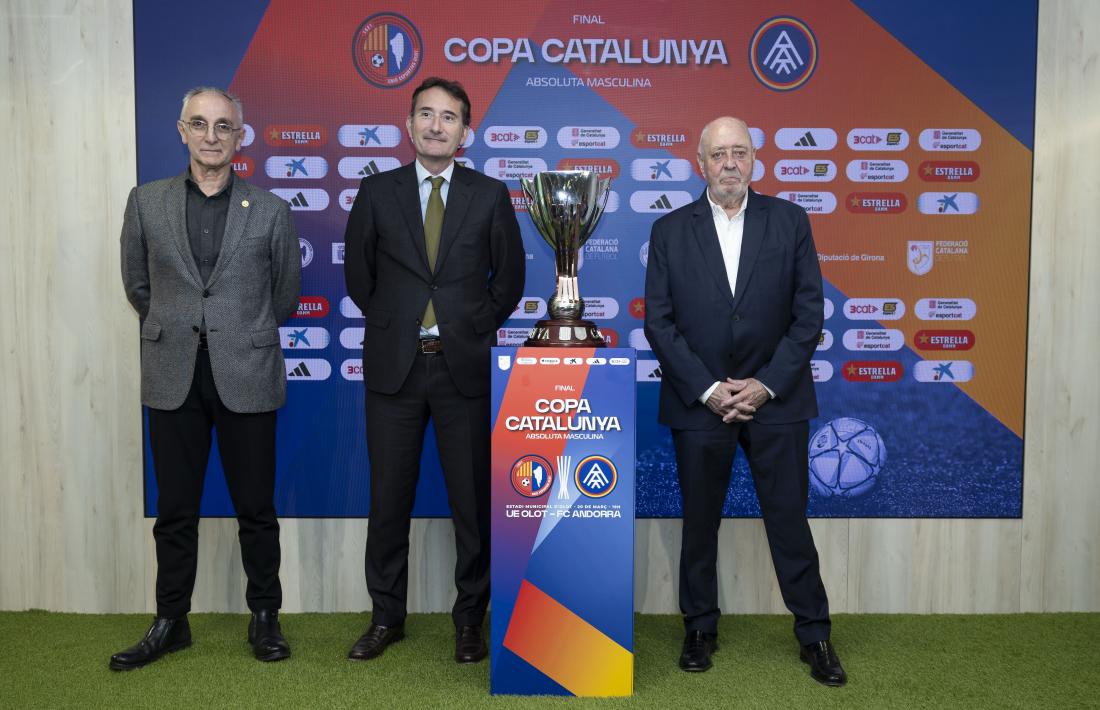Ferran Vilaseca va assistir ahir a la presentació de la final de la Copa Catalunya absoluta.
