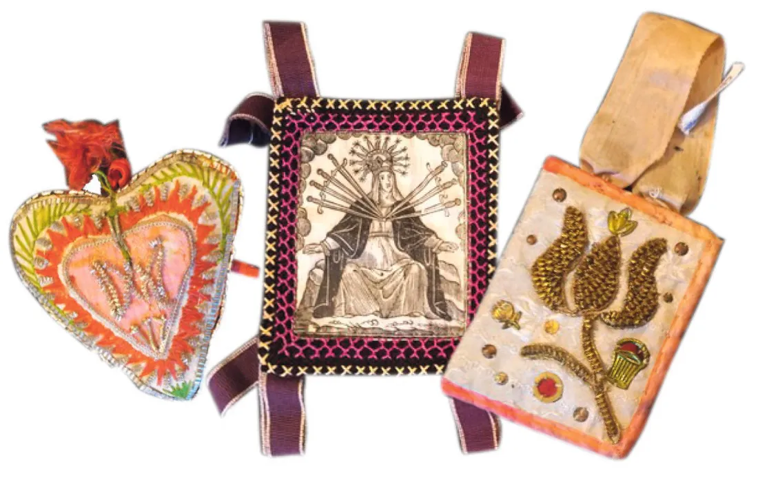 Reliquiari, escapulari i evangeliari de Casa Rossell.