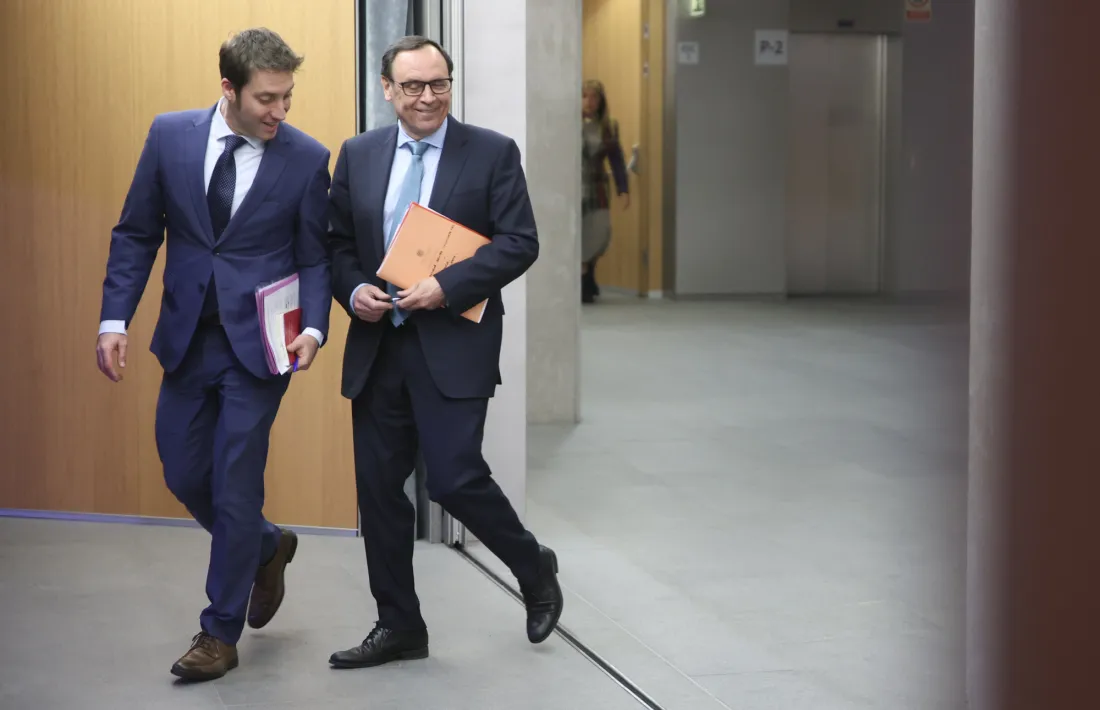 El president del grup parlamentari demòcrata, Jordi Jordana, avui al Consell General.
