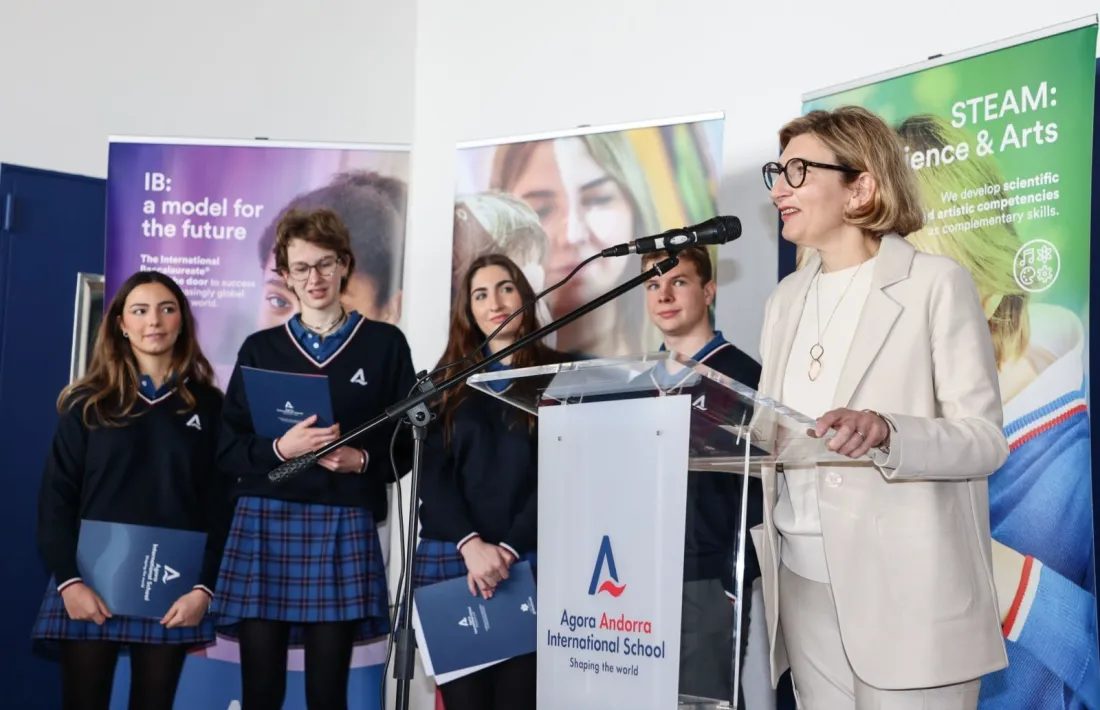 La directora d'Agora Andorra International School, Clara Pintat, va pronunciar el discurs inaugural.