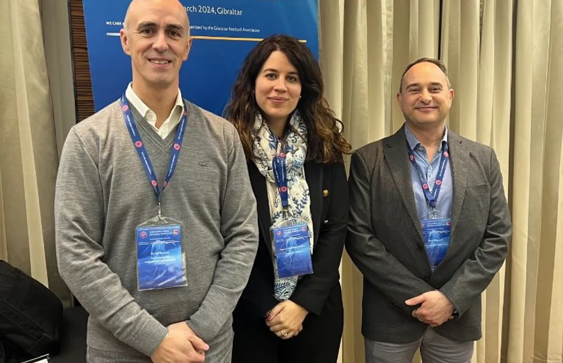 La delegació andorrana Jornades Regionals contra l’arranjament de partits organitzades per la UEFA.