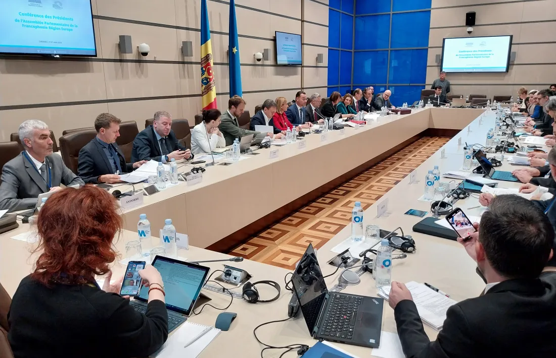 El cap de la delegació andorrana, Marc Magallon, durant la reunió.