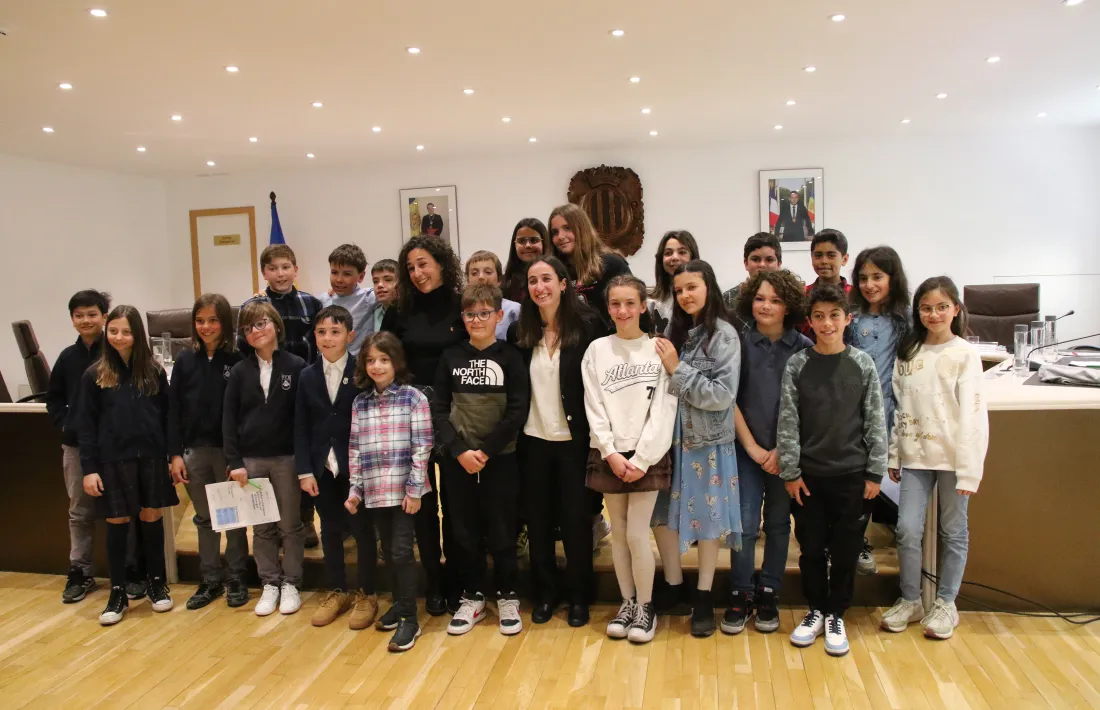 Els integrants del Consell d'infants d'Andorra la Vella.