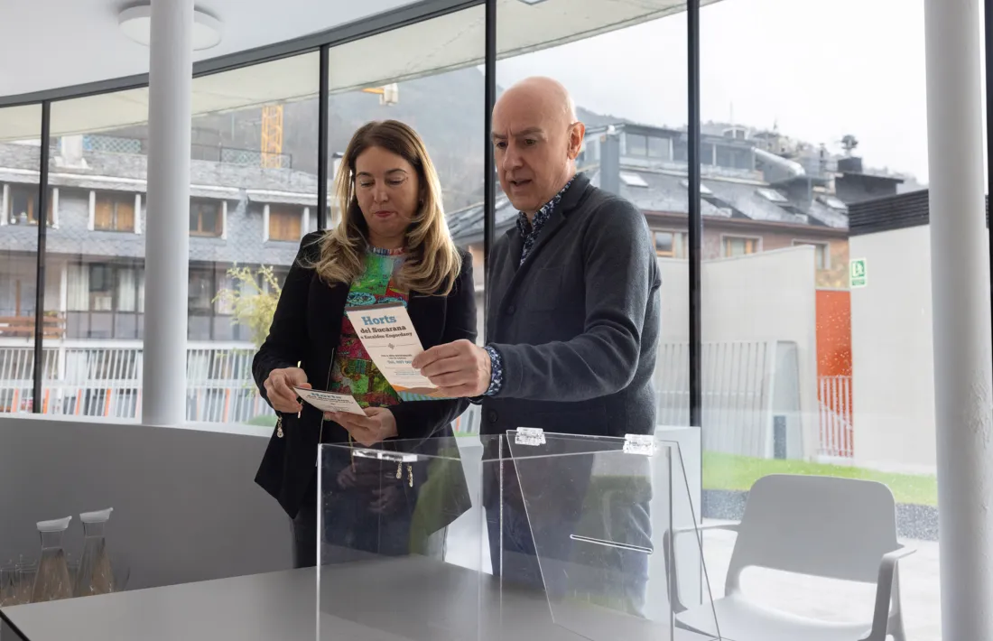Un moment del sorteig dels horts d'en Sucarana d'Escaldes-Engordany que ha tingut lloc aquest dimarts.
