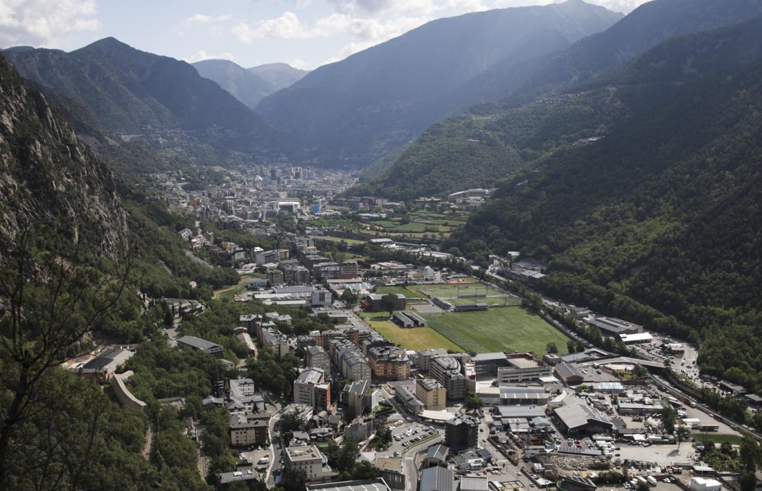 Vista panoràmica d’Andorra la Vella.