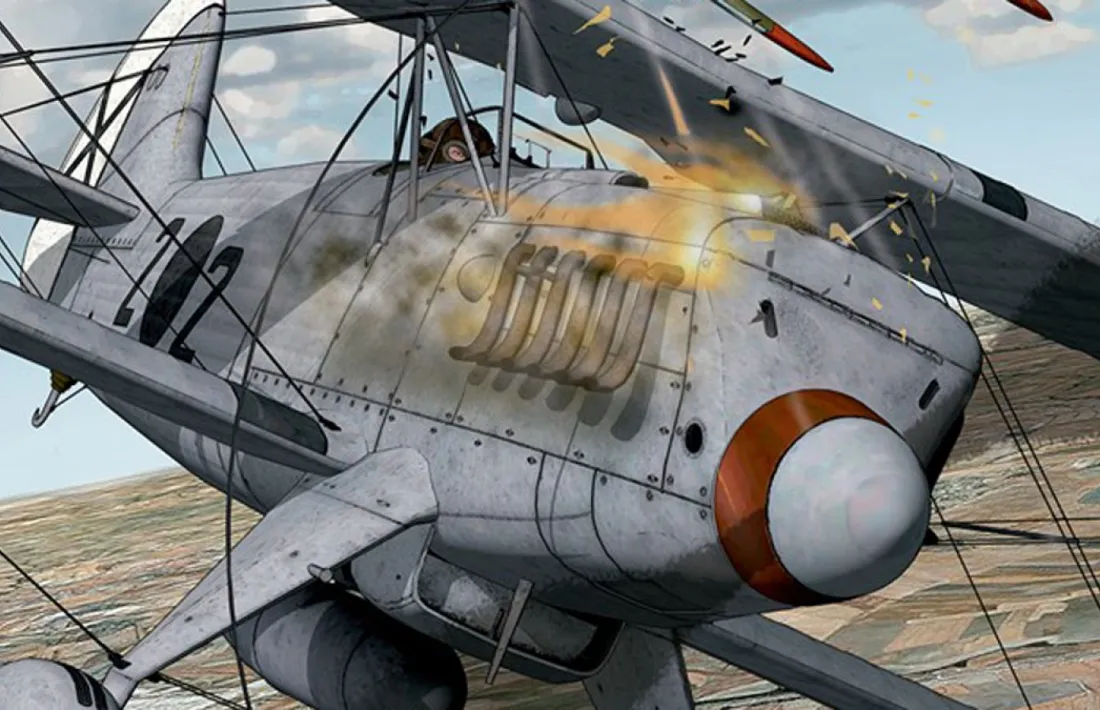 Dieter von Moltke, a la cabina del seu He-51.