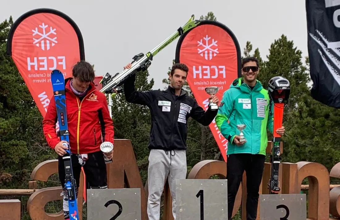 Esteve i Rius, al podi.