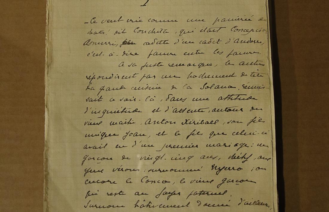 Primera pàgina del manuscrit de la novel·la.