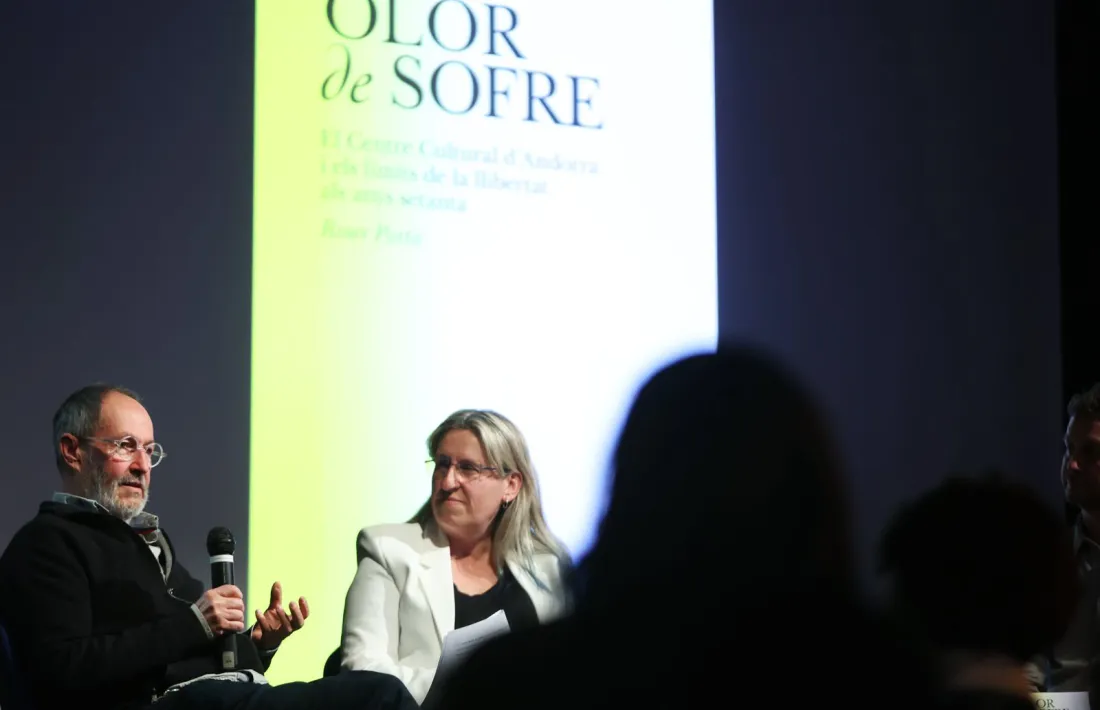 L'editor Xavier Rebés, segon i últim president del Centre Cultural, va compartir la presemntació amb Porta.