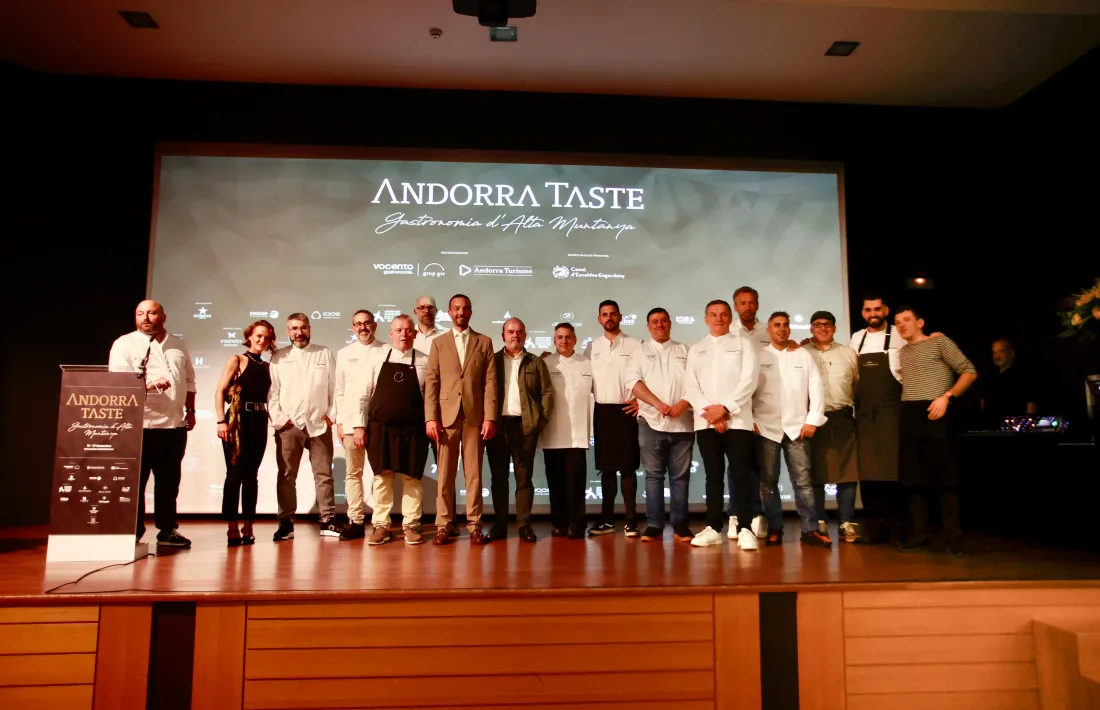 Els xefs que van participar en el sopar inaugural de l'Andorra Taste del 2023.