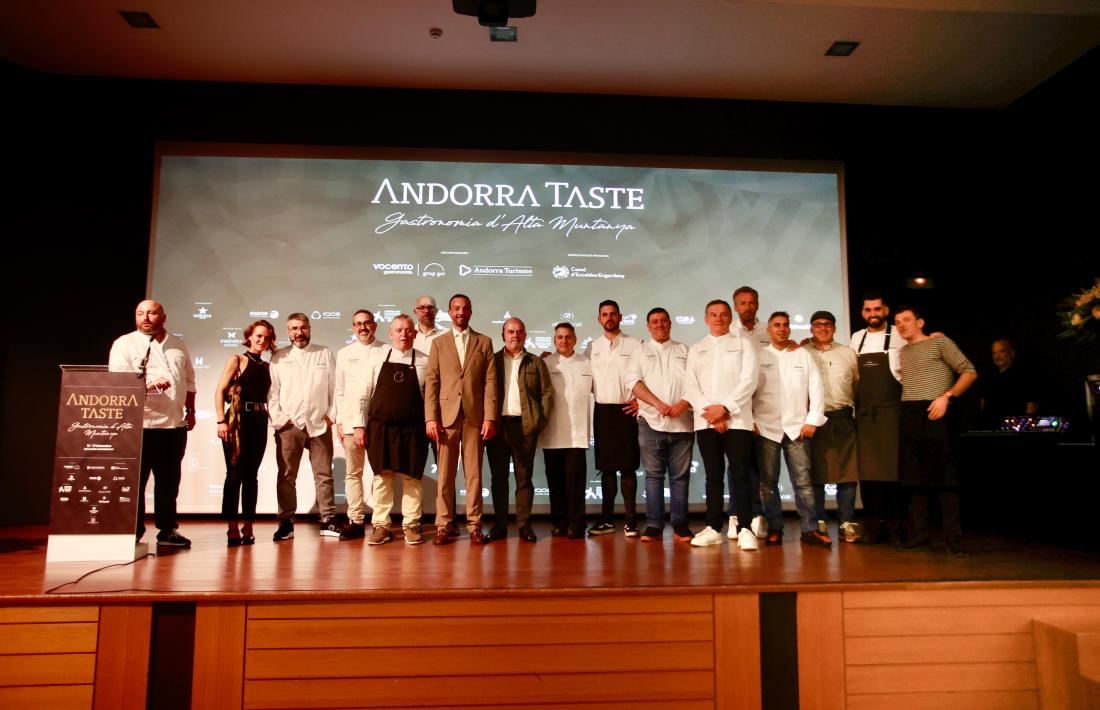 Els xefs que van participar en el sopar inaugural de l'Andorra Taste del 2023.