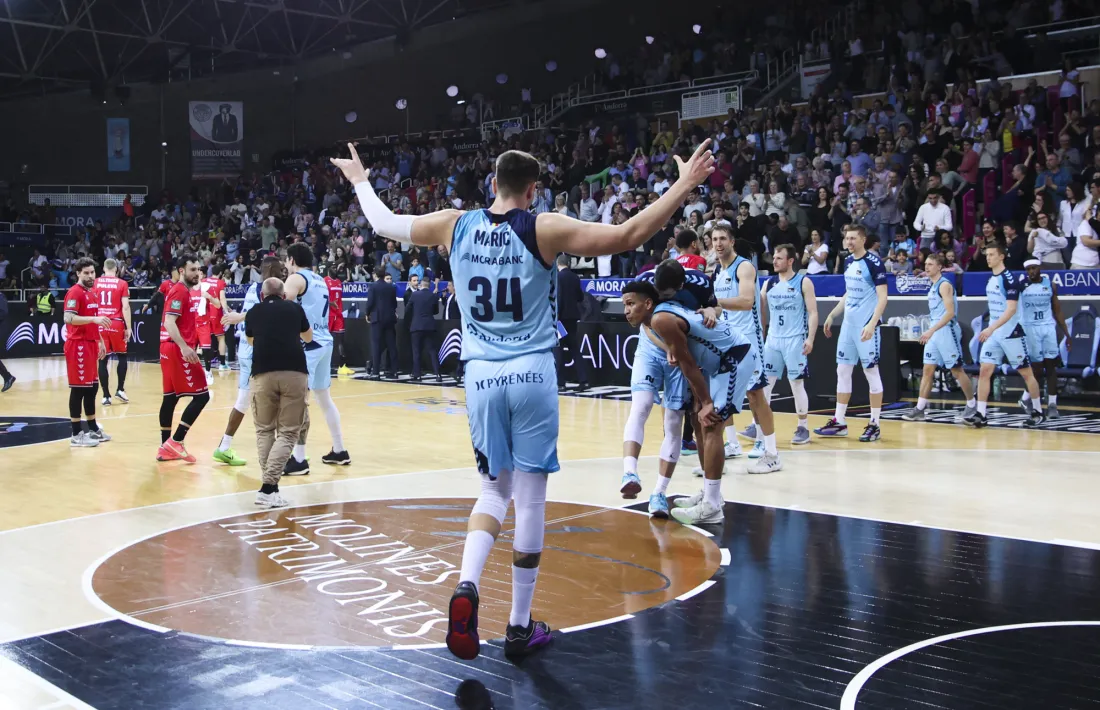 Marin Maric celebra el triomf de diumenge contra el Coviran Granada.