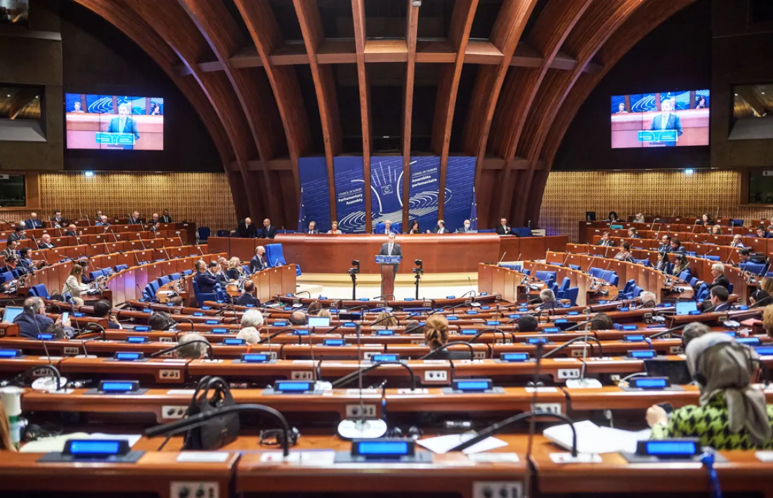Hemicicle de l'Assemblea Parlamentària del Consell d'Europa.
