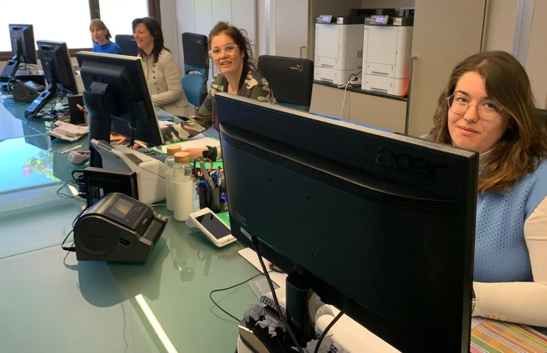 L'equip del servei de tràmits d'Ordino.