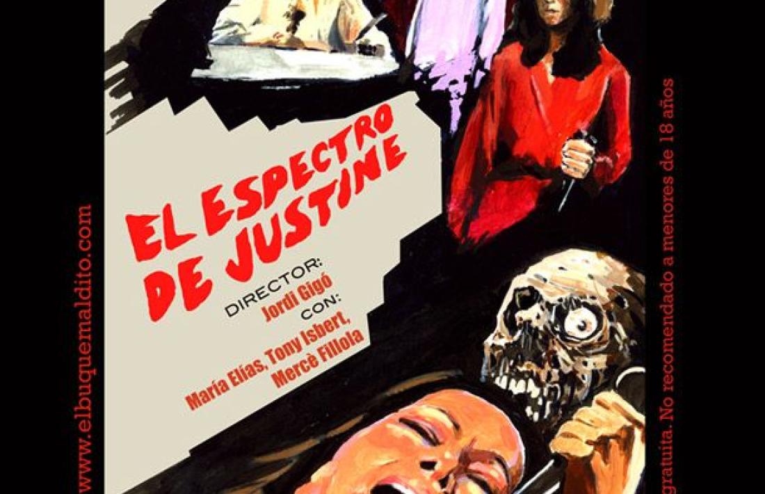 Cartell de ‘El espectro de Justine’, de Jordi Gigó (1986).