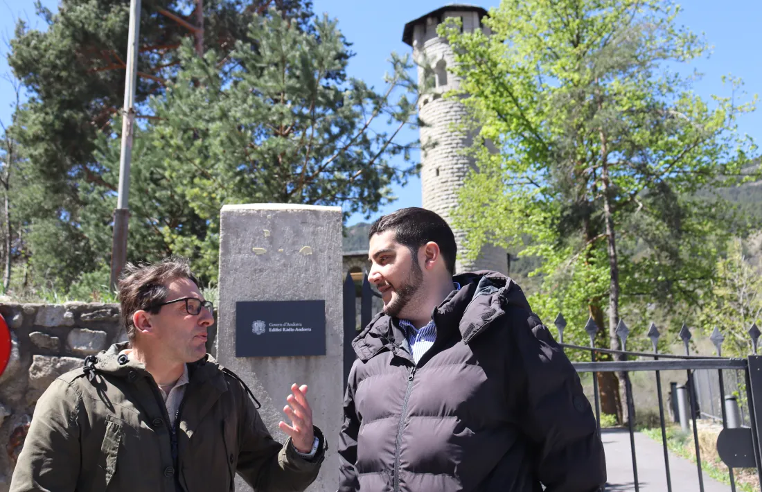 Eduard Ricard i Pere Baró, avui davant d’Andorra Turisme.