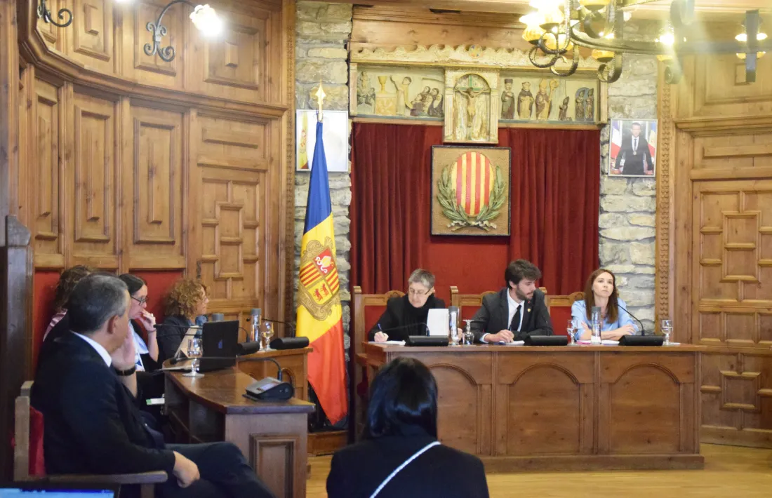 Un moment de la sessió del Consell de Comú lauredià.
